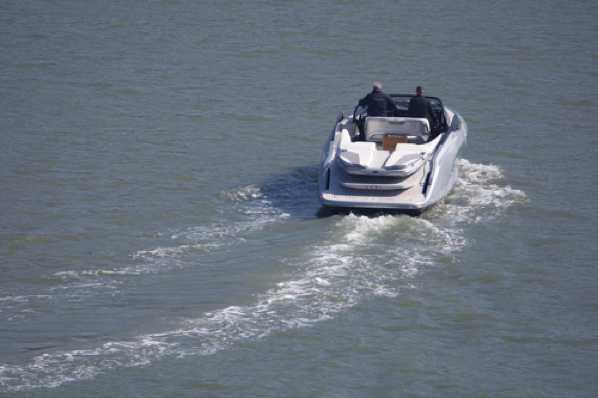 24 March 2020 - 11-47-12 
Finally I got to see Lexi, the new Princess R35 sports boat  out in the river.
------------
Princess sports boat R35 Lexi inDartmouth